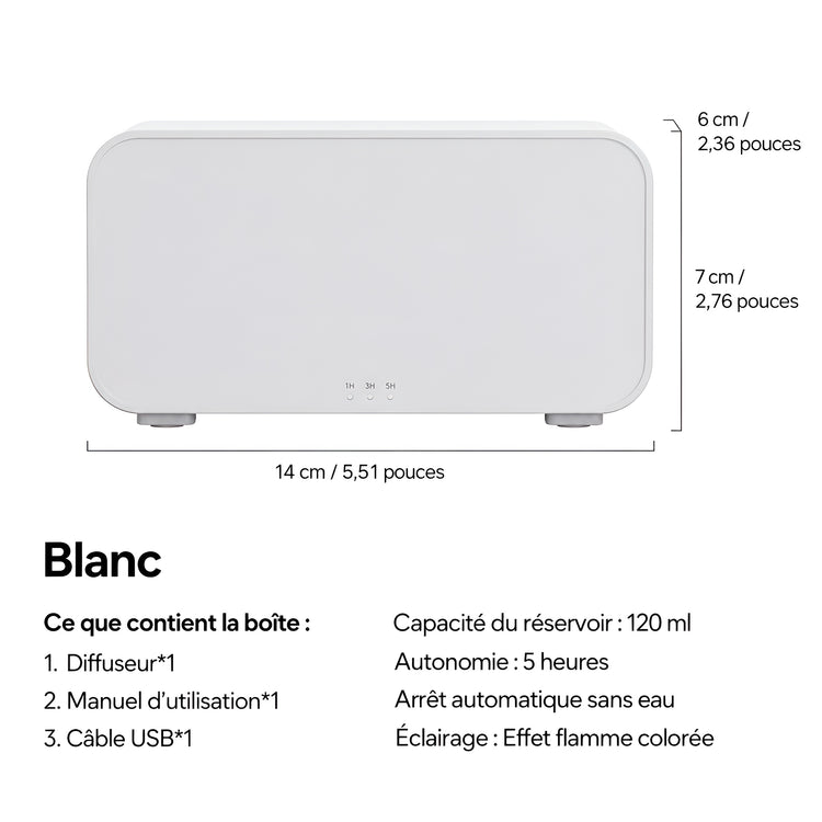 Diffuseur d’Huiles Essentielles à Effet Flamme – Humidificateur d’Air 3-en-1 - Aurélia CARE