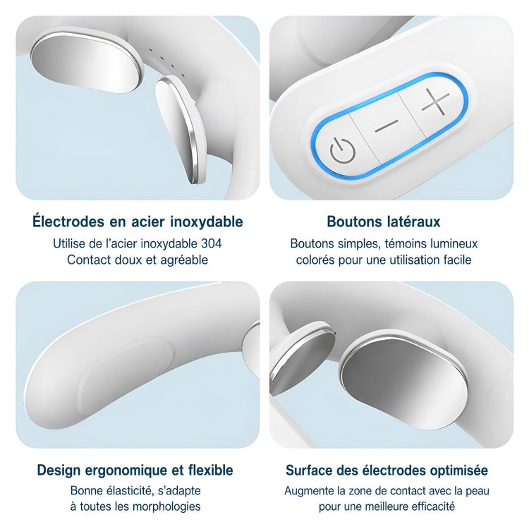 Collier Cervical Intelligent — Électrostimulation EMS & Thermothérapie - Aurélia CARE