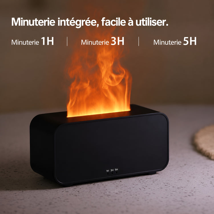 Diffuseur d’Huiles Essentielles à Effet Flamme – Humidificateur d’Air 3-en-1 - Aurélia CARE
