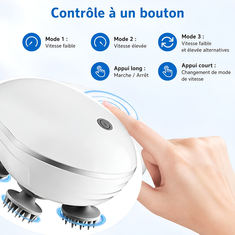 Masseur de Tête Électrique – Massage Cuir Chevelu 3D & Relaxation - Aurélia CARE