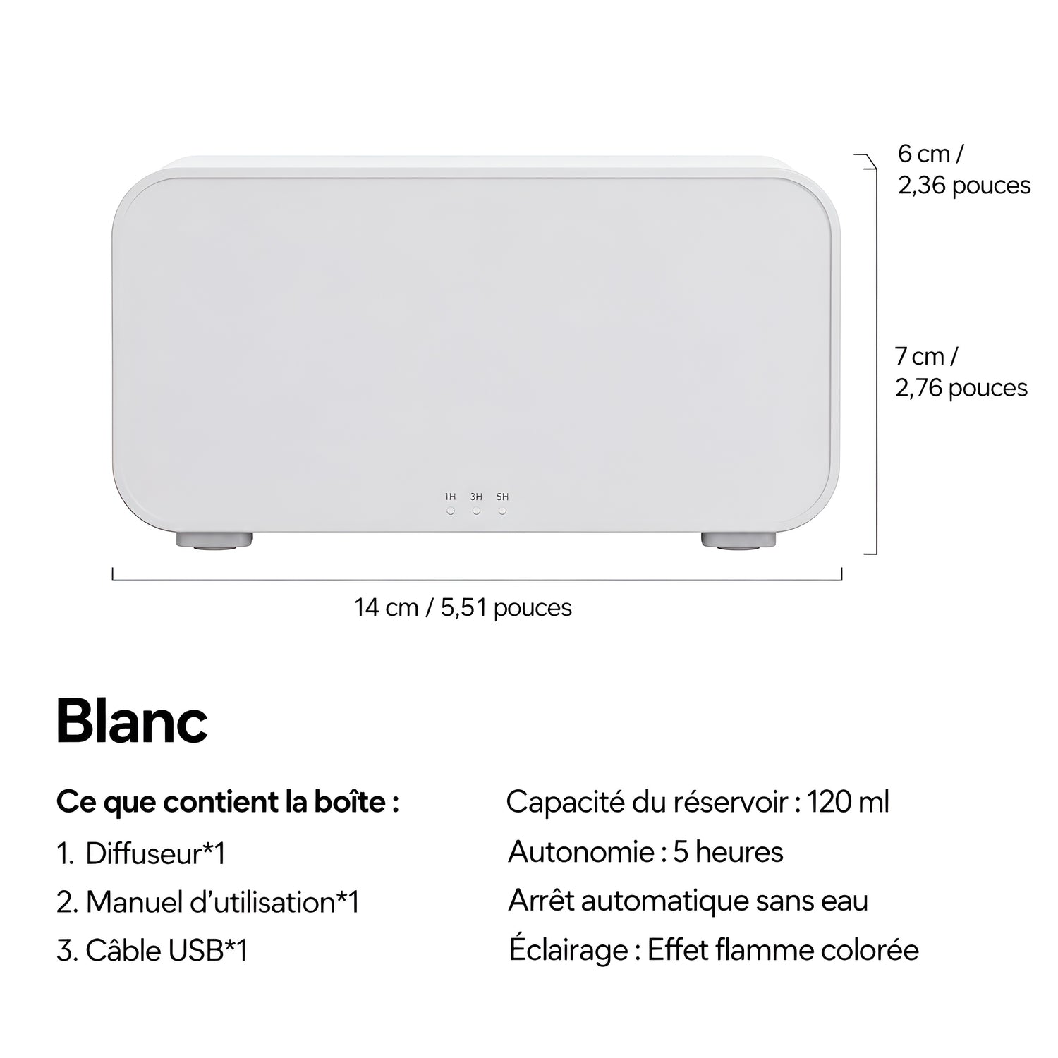 Diffuseur d’Huiles Essentielles à Effet Flamme – Humidificateur d’Air 3-en-1 - Aurélia CARE
