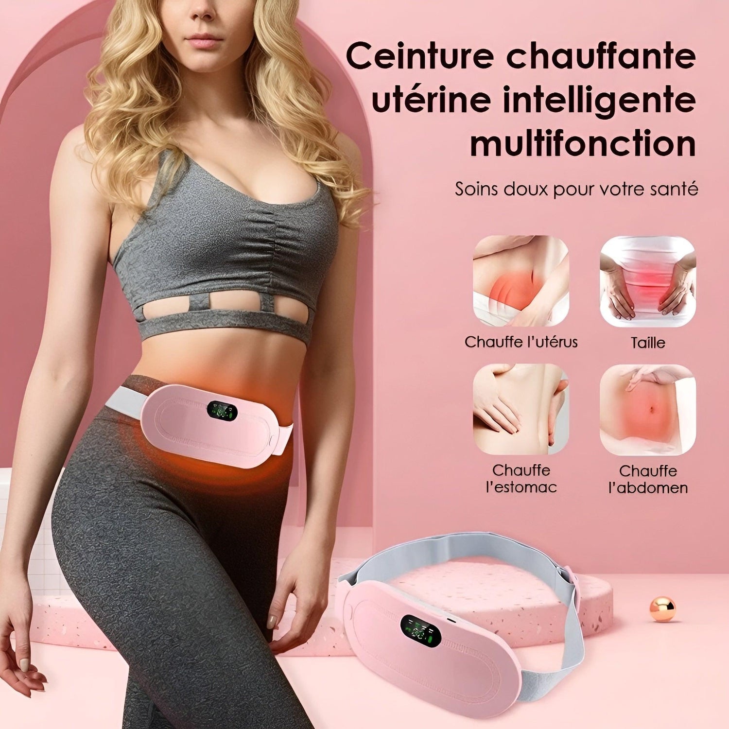 Ceinture Chauffante Règles Douloureuses — Technologie Thermique et Massage Anti - Douleur - Aurélia CARE