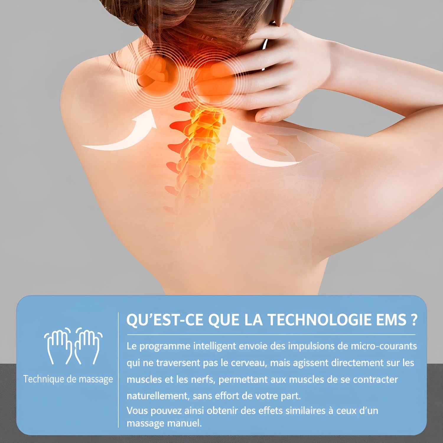 Collier Cervical Intelligent — Électrostimulation EMS & Thermothérapie - Aurélia CARE
