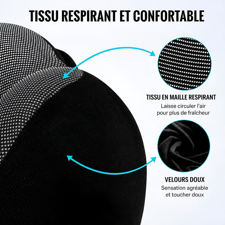 Coussin de Voyage à Mémoire de Forme avec Capuche Intégrée — Le Confort Absolu en Déplacement - Aurélia CARE