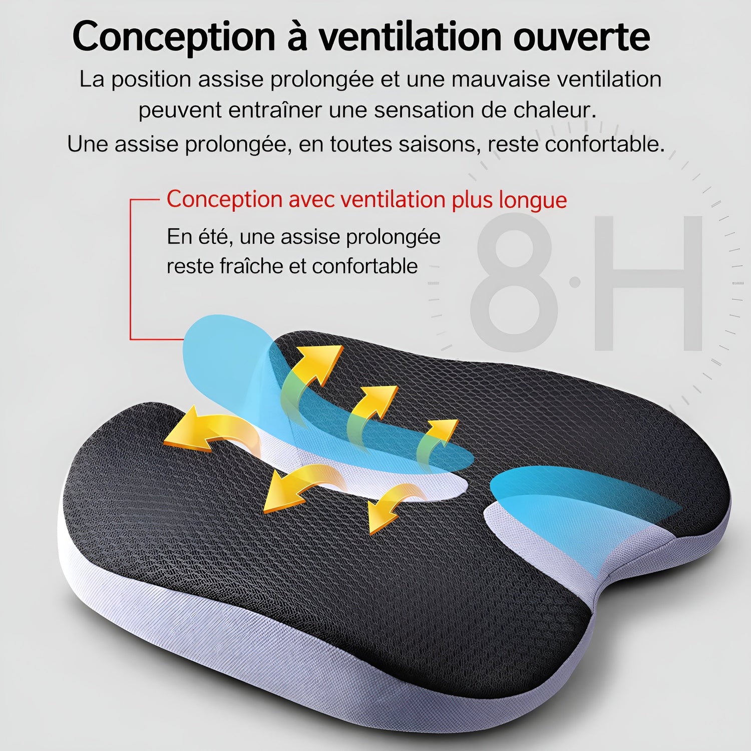 Coussin Orthopédique à Mémoire de Forme — Soulagement Coccyx & Confort Prostate - Aurélia CARE
