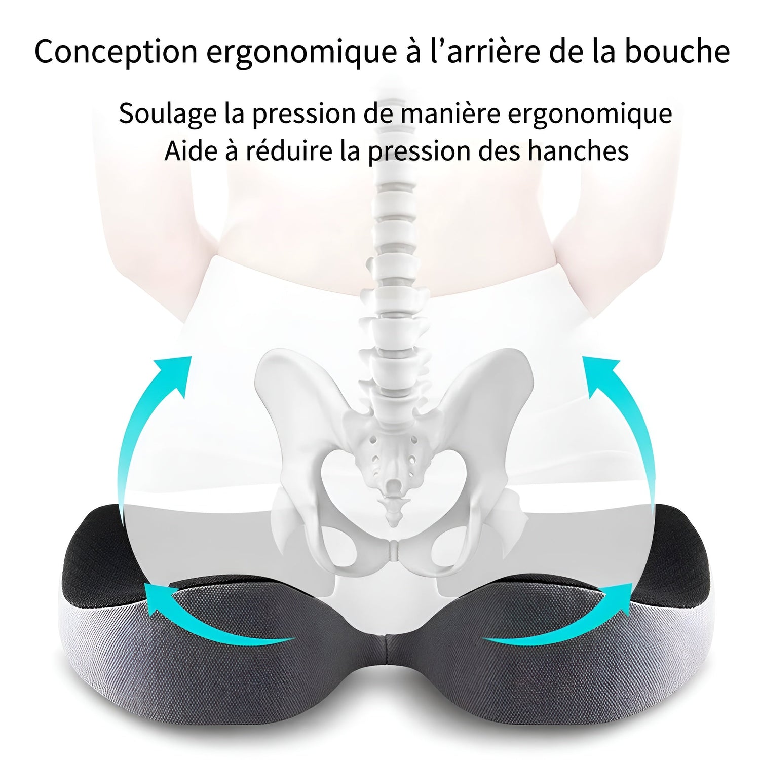 Coussin Orthopédique à Mémoire de Forme — Soulagement Coccyx & Confort Prostate - Aurélia CARE
