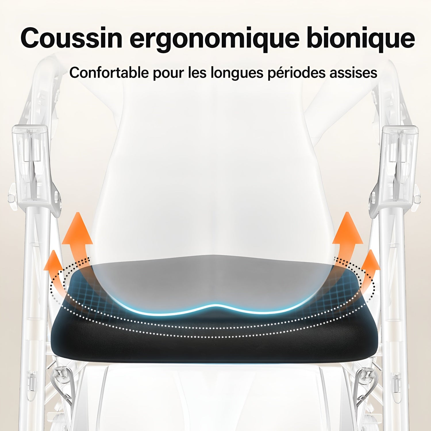 Déambulateur Rollator Confort — Autonomie, Sécurité & Mobilité Tout - Terrain - Aurélia CARE