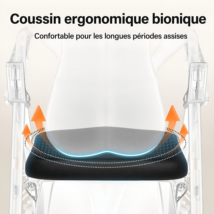 Déambulateur Rollator Confort — Autonomie, Sécurité & Mobilité Tout - Terrain - Aurélia CARE