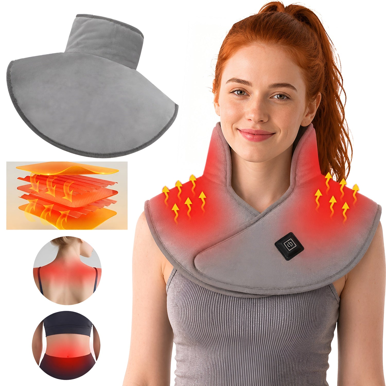 Écharpe Chauffante Ergonomique — Soulagement Nuque & Épaules - Aurélia CARE