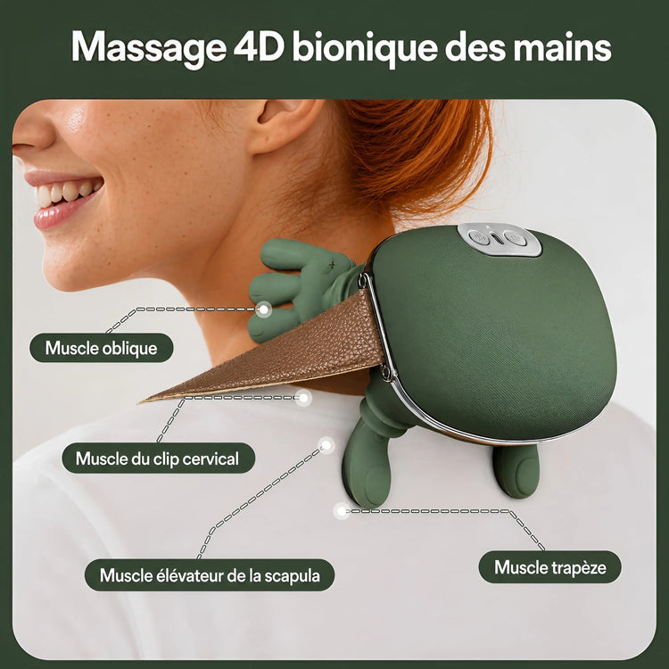 Masseur Chauffant Cervicales — Technologie Shiatsu et Thermothérapie Anti - Douleur - Aurélia CARE