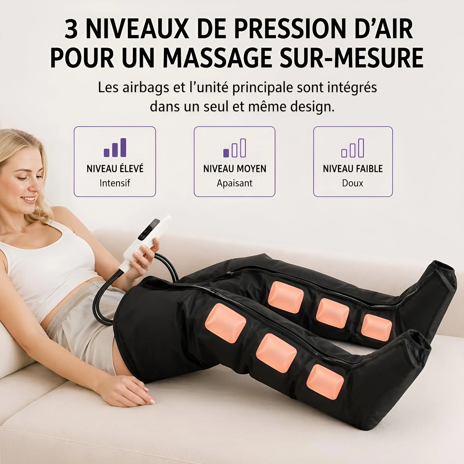 Masseur de Jambes par Compression — Circulation, Récupération & Soulagement - Aurélia CARE