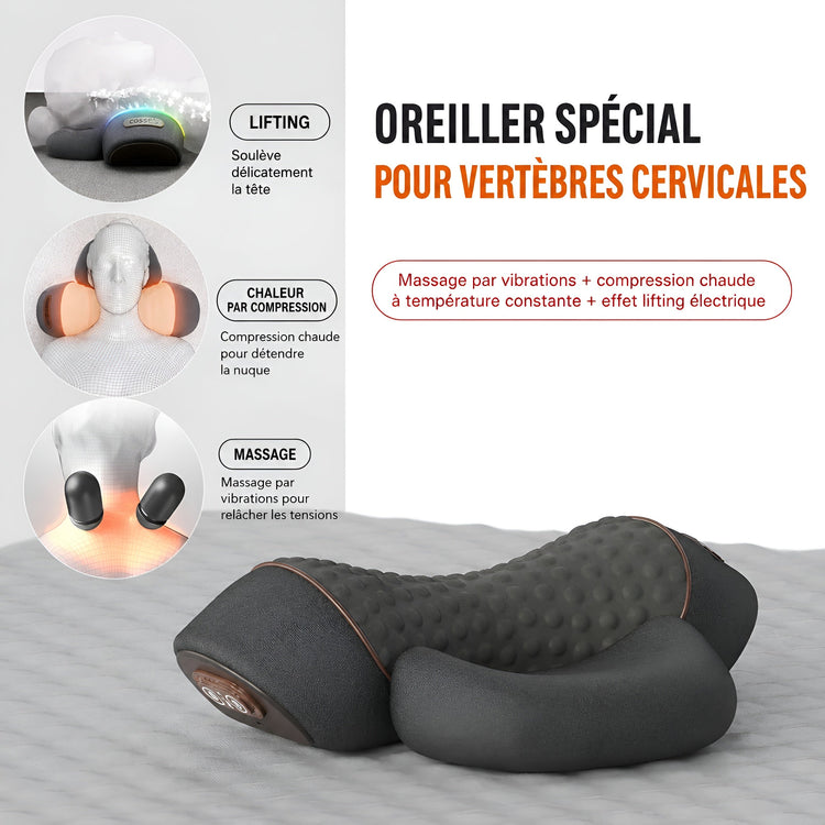 Masseur Électrique Cou – Chaleur Vibration Compression Traction - Aurélia CARE