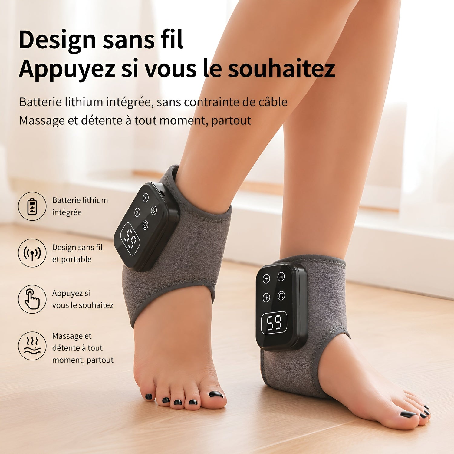 Masseur Électrique de Pieds – Vibration & Chaleur Douce - Aurélia CARE