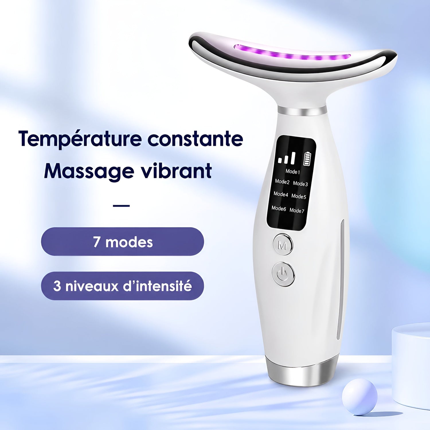 Masseur LED Visage & Cou – 7 Couleurs de Lumière - Aurélia CARE