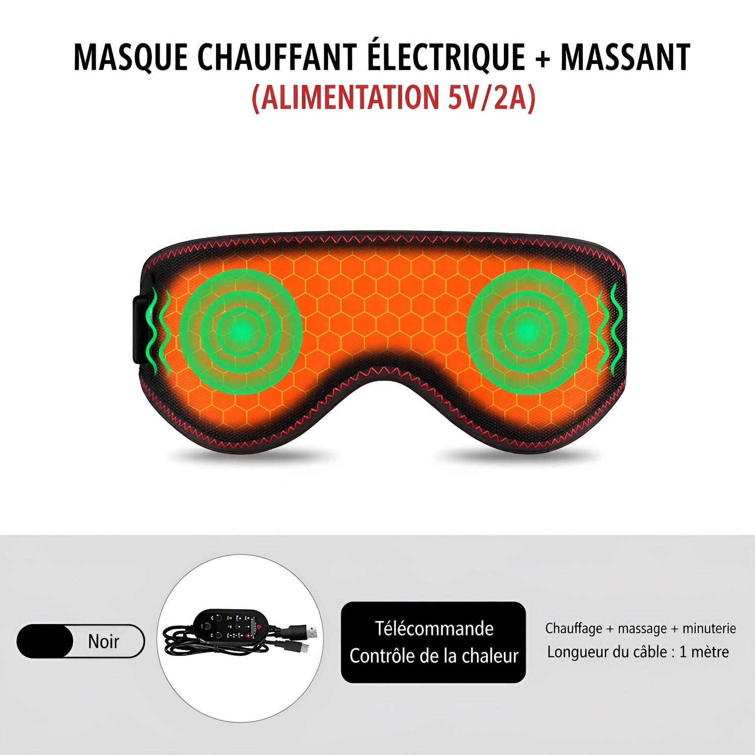 Masseur Oculaire Chauffant — Relaxation Totale & Soulagement de la Fatigue Visuelle - Aurélia CARE