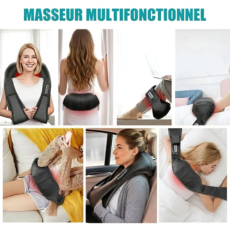 Masseur Shiatsu Épaules & Nuque — Chaleur Infrarouge et Pétrissage Profond - Aurélia CARE