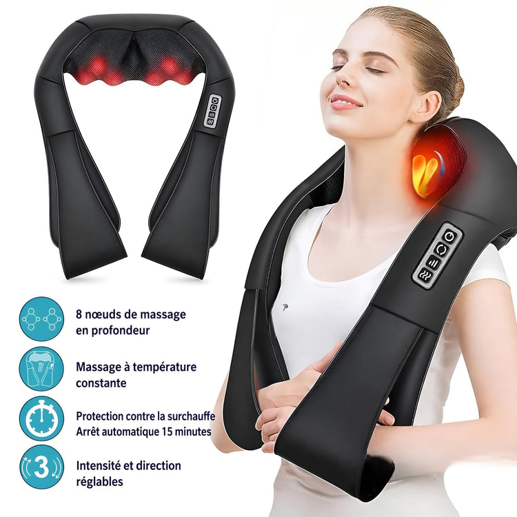 Masseur Shiatsu Épaules & Nuque — Chaleur Infrarouge et Pétrissage Profond - Aurélia CARE