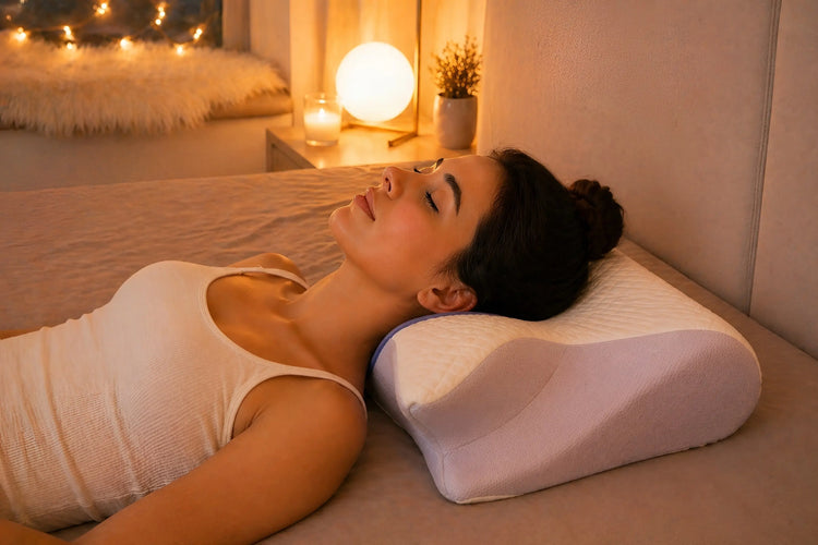 Oreiller Ergonomique Cervicales — Mousse à Mémoire de Forme Anti Douleurs - Aurélia CARE