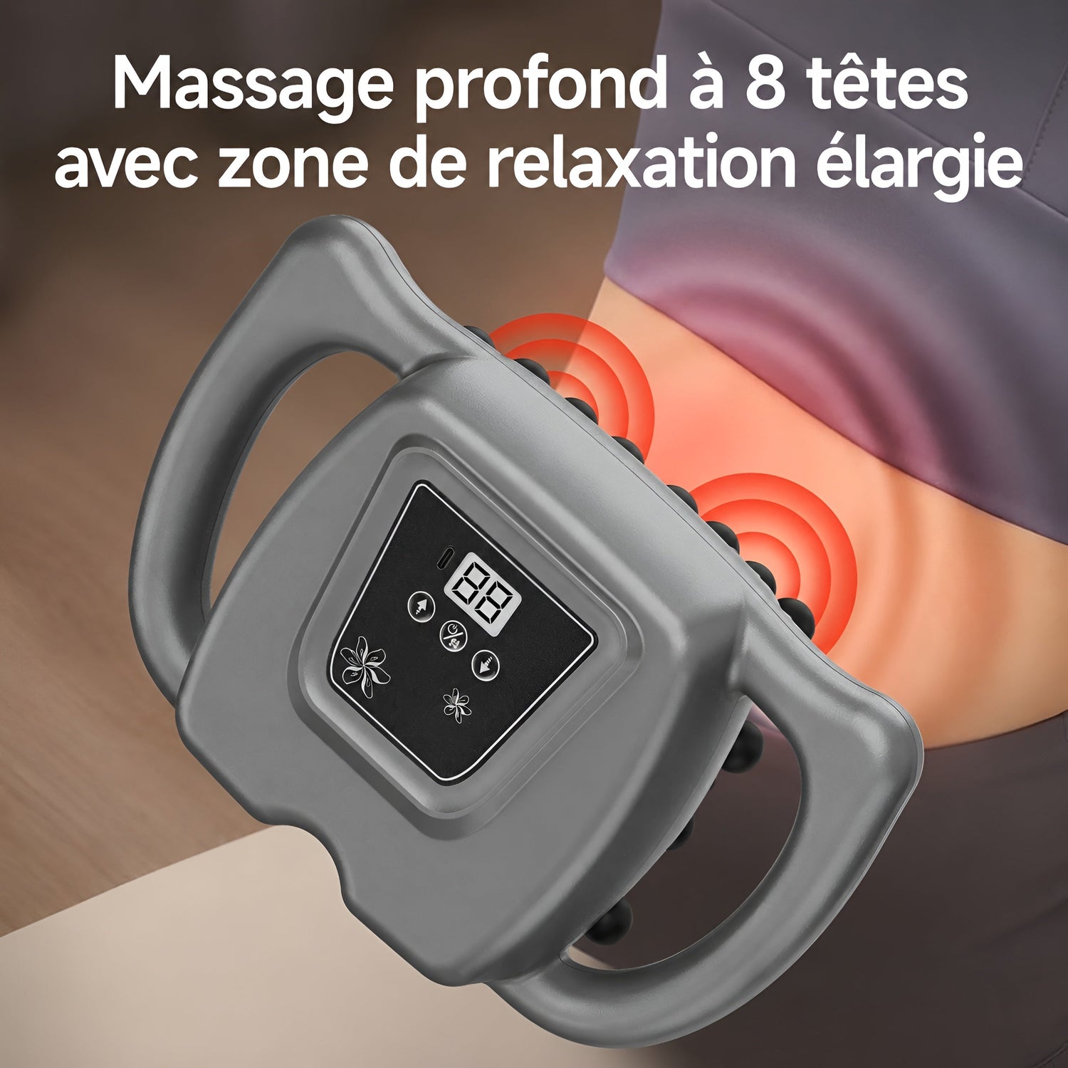 Pistolet de Massage Fascia Électrique Sans Fil – Percussion Intense 16/24 Têtes - Aurélia CARE